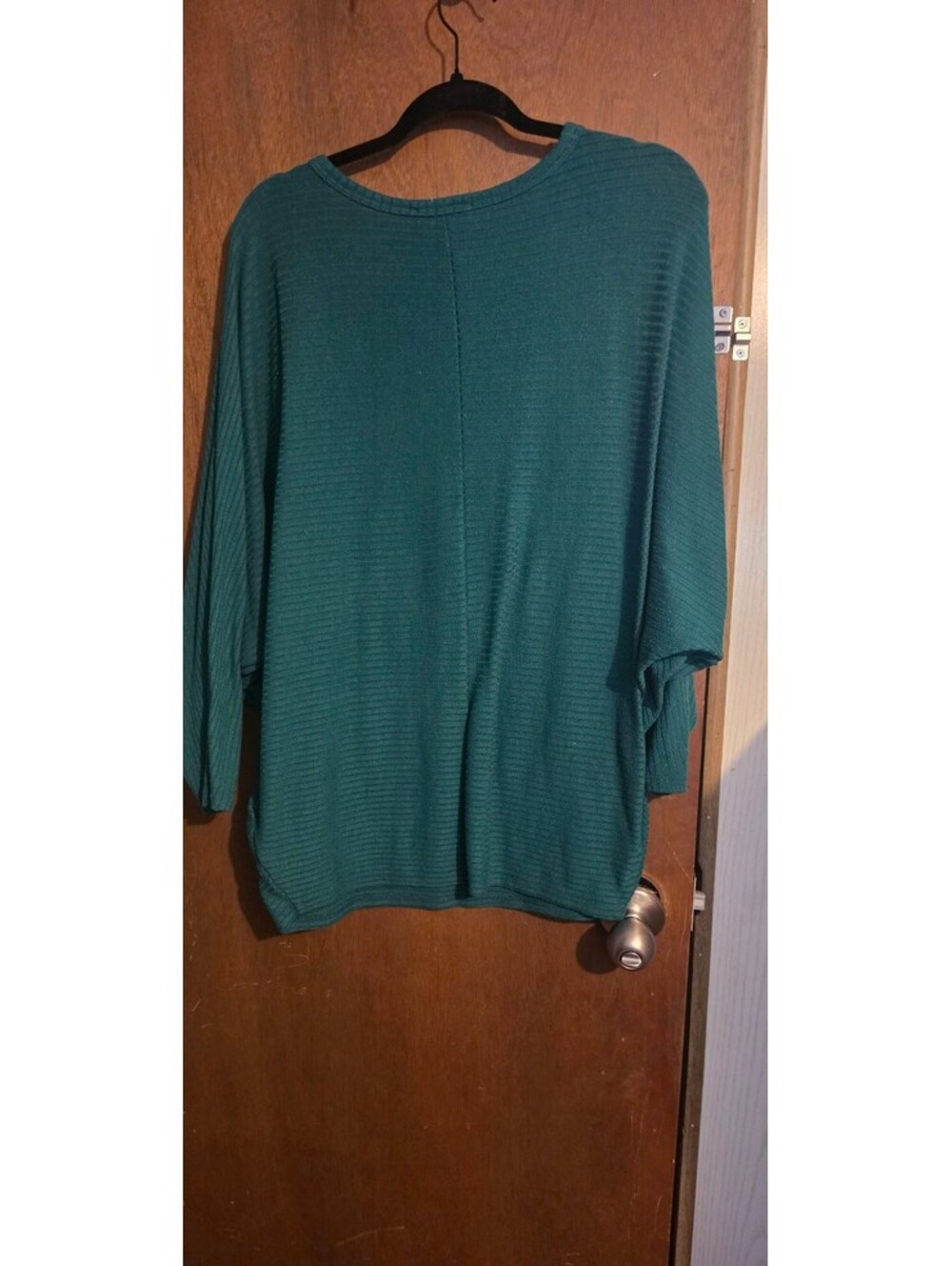 Zenana Teal Green Ribbed Knit Sweater, Size Large - Picture 4 of 4